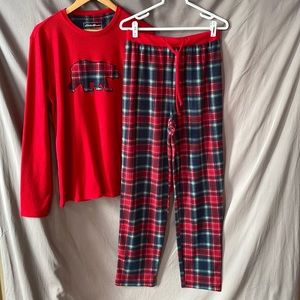Eddie Bauer Holiday Christmas Sleep Set Red Medium